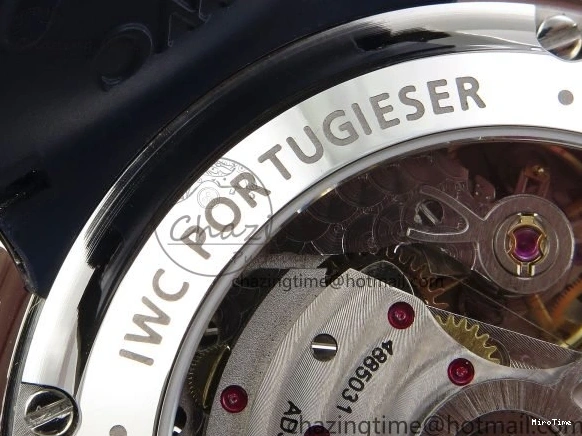 MIROTIME 0211 Casual Portuguese Chrono IW3716 Z+F 1:1 Best Edition White Dial on Blue Rubber Strap A 7016